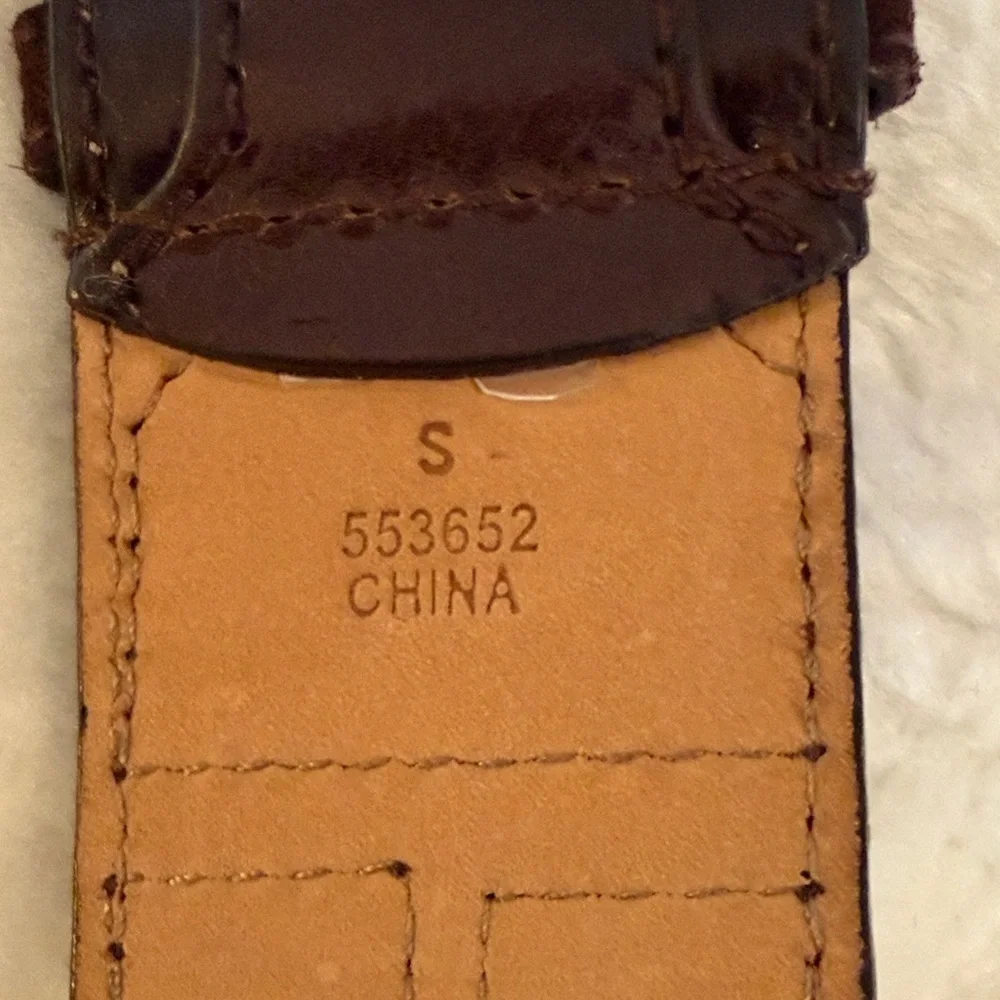 Michael Kors Studded Leather Belt - Brown Croc, Size S